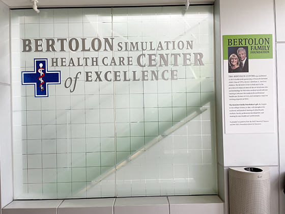 Bertolon simulation health care Center main signage